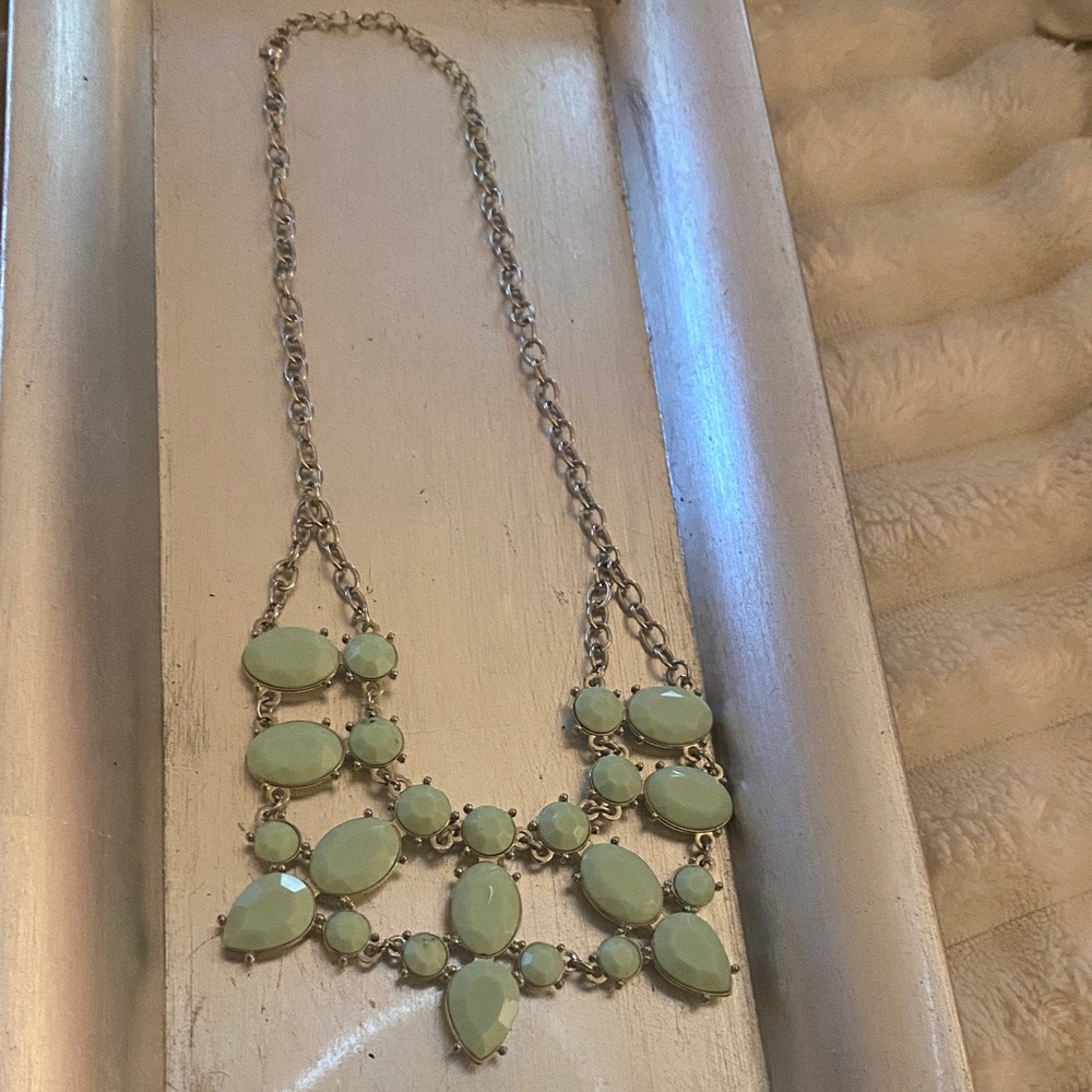 Elegant Mint Green Statement Necklace